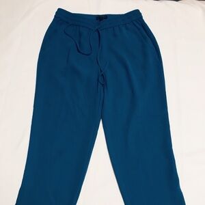 J Crew Pants Womens Blue Jogger Elastic Waist Drawstring Straight Ankle SIZE 0